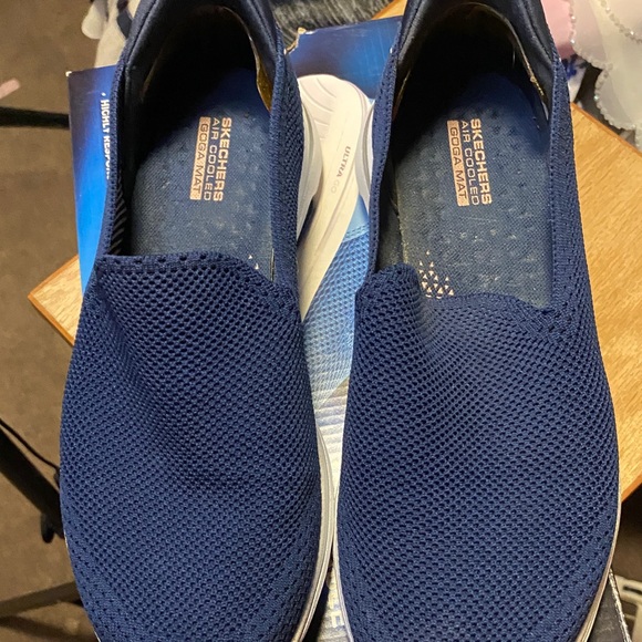 Skechers Shoes - Skechers Women's Blue Mesh Slip-On Sneakers